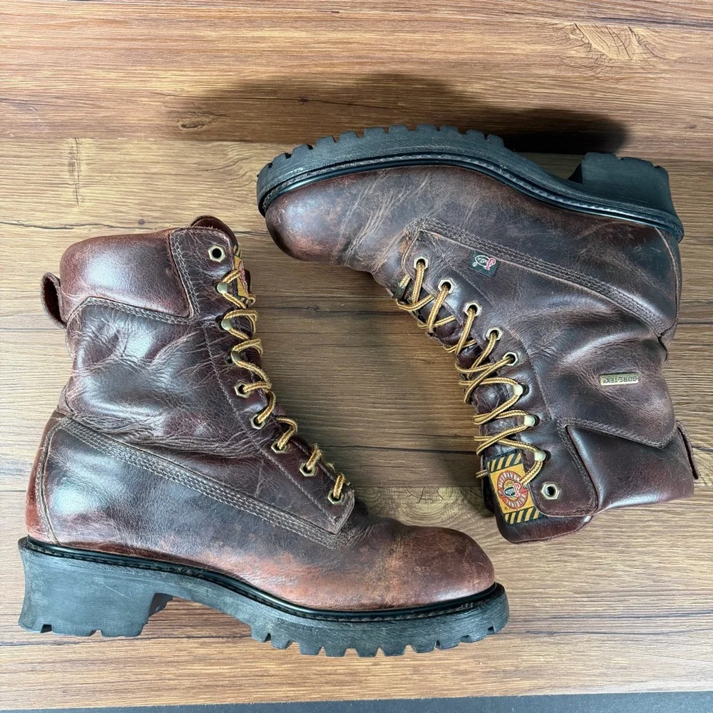 JUSTIN Work Boots‎ Gore-Tex Leather Lace Up Shoes Men’s Size 11.5